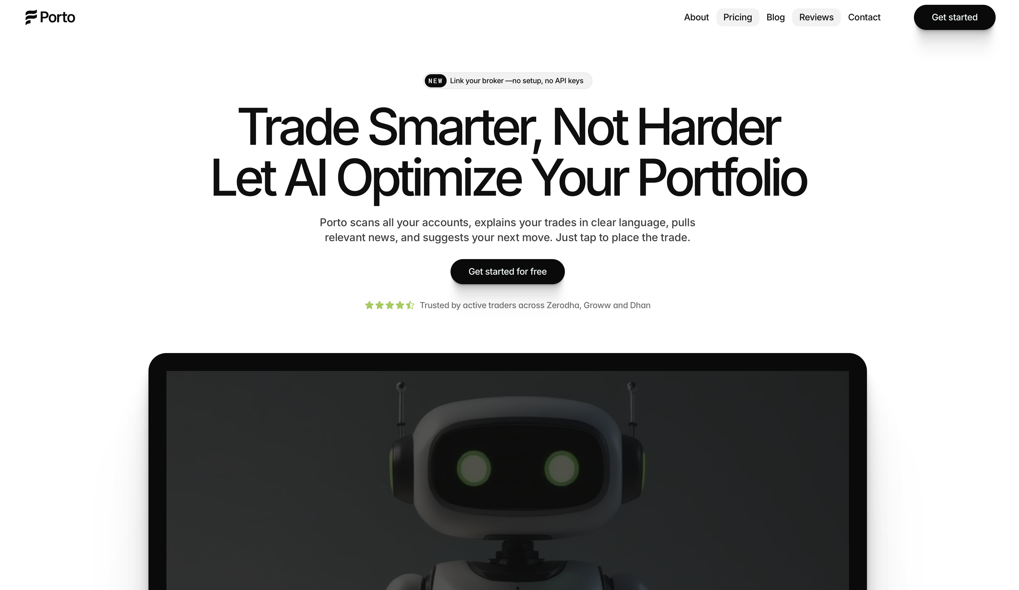 Porto portfolio assistant interface
